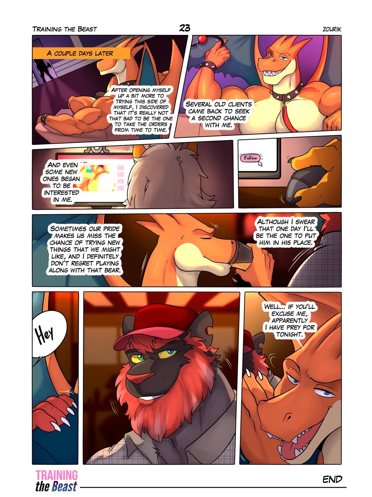Zourik - Training the Beast furry gay porn comic image number 25