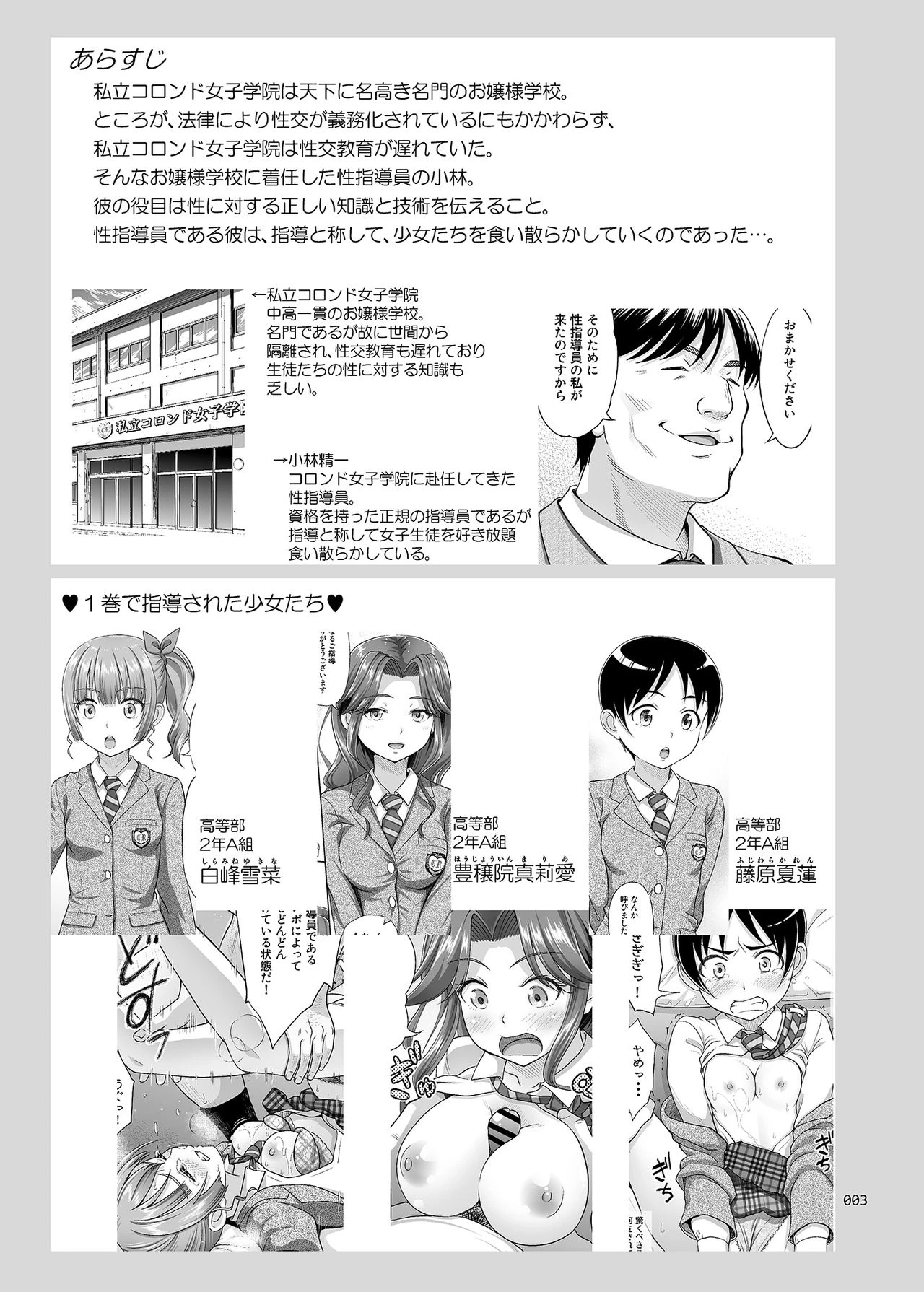 Sex Instructor 2 - They Seemed to be Getting Along Well, so I Picked Them Up Together  Seishidouin no Oshigoto 2 Naka ga Yosasou datta node Futari Matomete Hojikutte Ageta image number 1