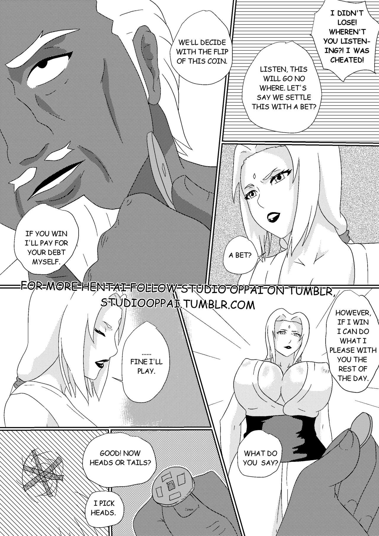 Studio Oppai - Tsunades Lost Bet (Naruto) porn comic image number 2