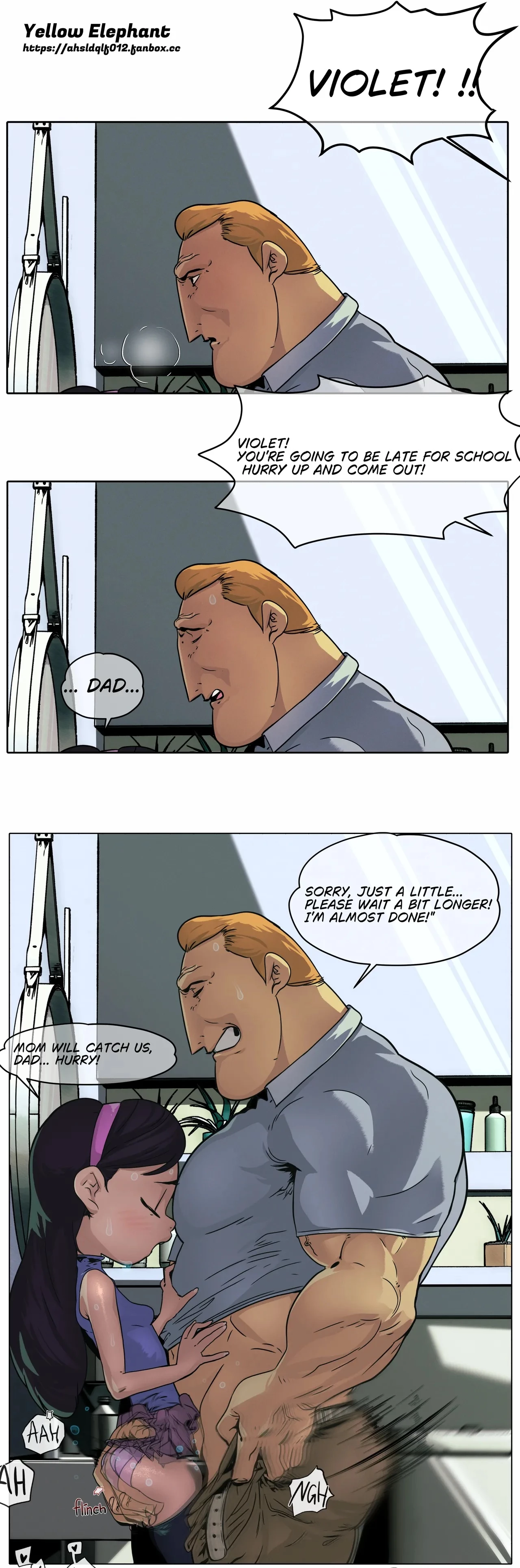 Violet Parr with dad